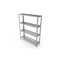 ESTANTE 4 PLANOS INOX VAZADAS 1.00X0.52X1.66