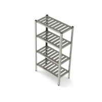 ESTANTE 4 PLANOS INOX VAZADA 1.80X0.50X1.00